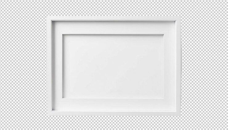 PSD modern minimalist simple white picture frame png