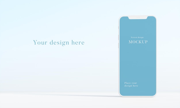 PSD modern mock-up smartphone arrangement