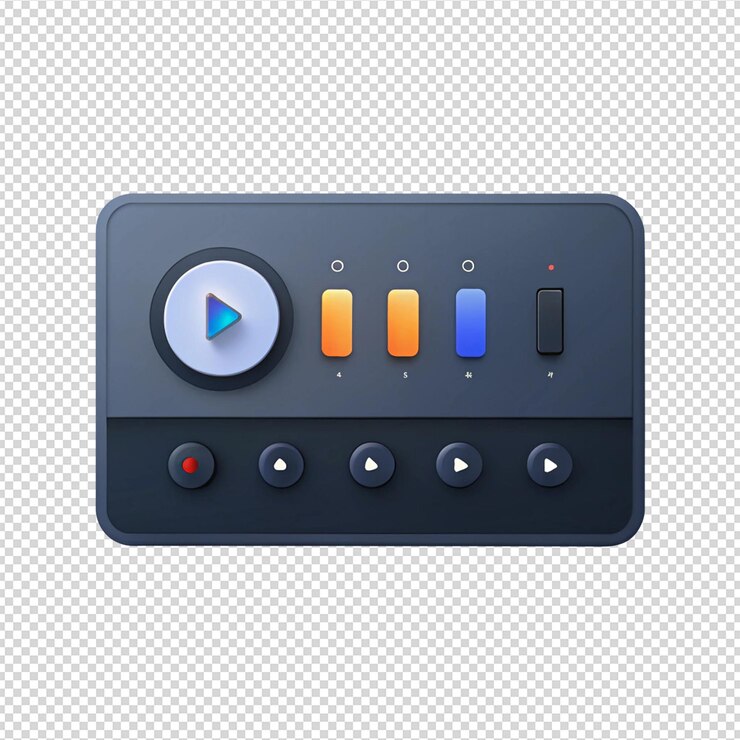 PSD modern music player ui