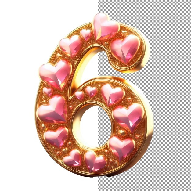 modern numerals isolated 3d digits on transparency