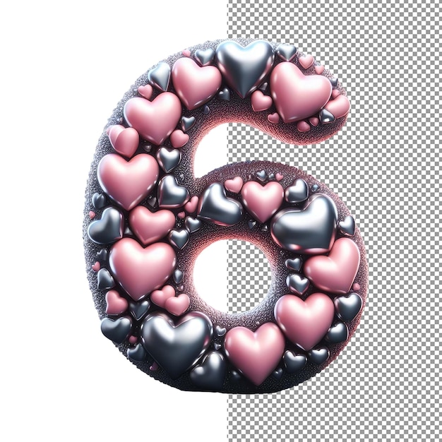 modern numerals isolated 3d digits on transparency