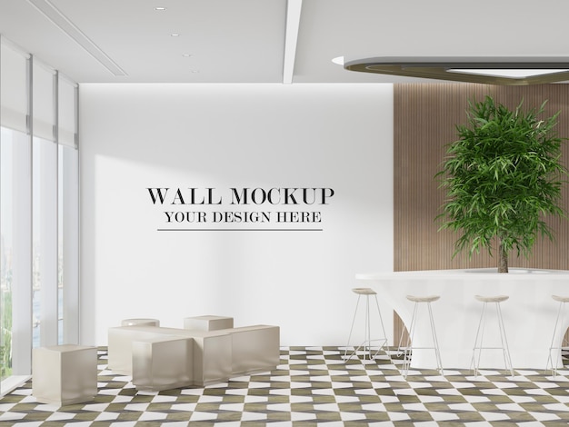 modern office common area wall background