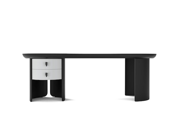 Modern Office desk isolated on white background furniture Collection