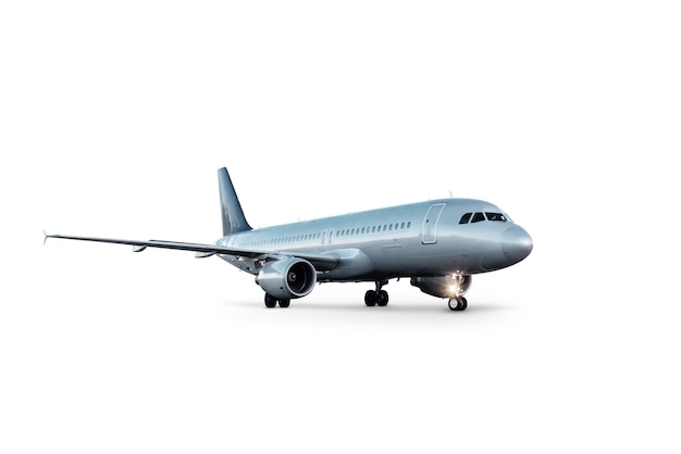 PSD modern passenger jet plane isolated