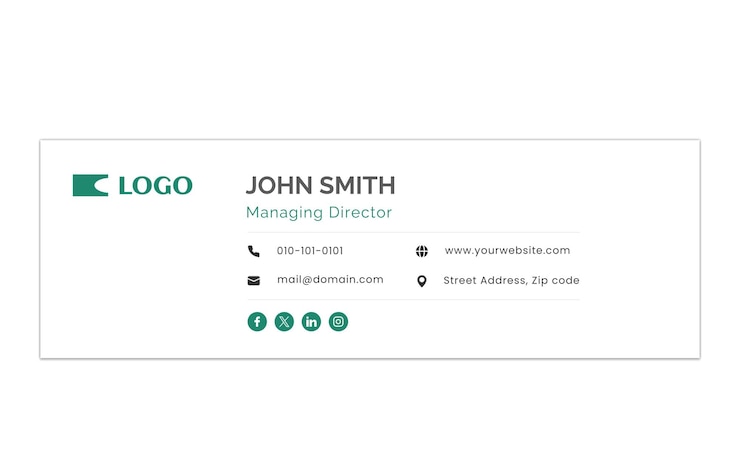 PSD modern personal email signature template