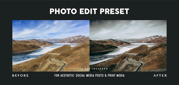 Modern photo edit preset filter for instagram travel pictures