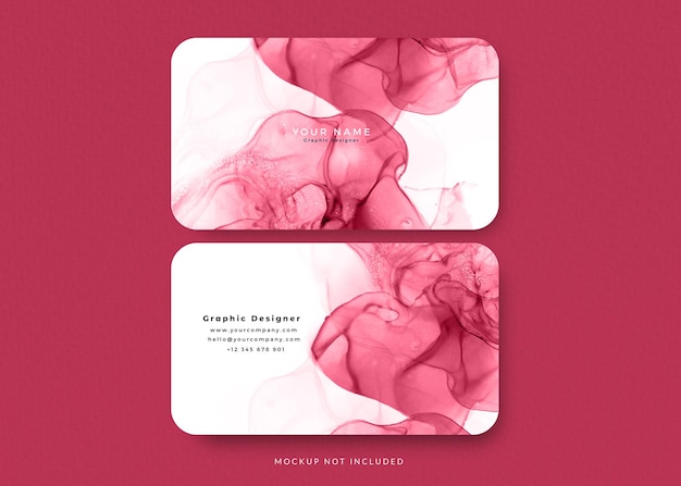 PSD modern pink alcohol ink design card