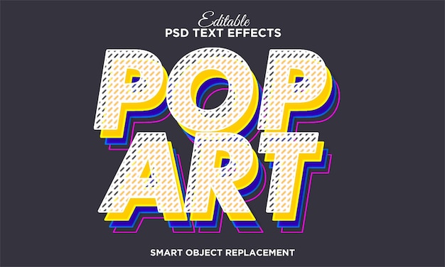 PSD modern pop-art teksteffect