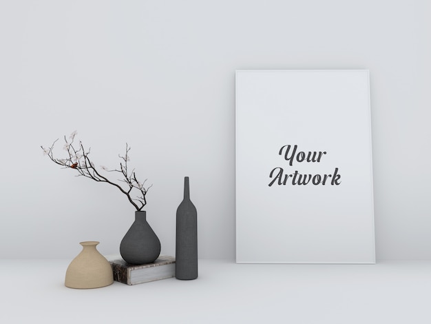 Modern poster frame mockup