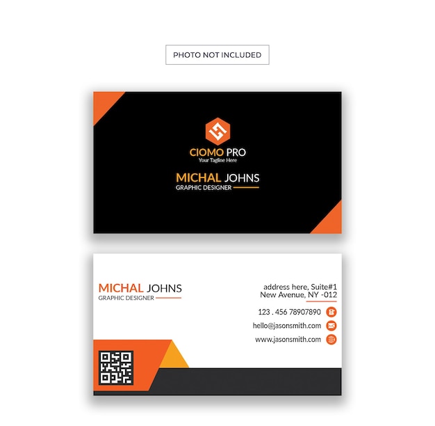 Modern professional business card design template