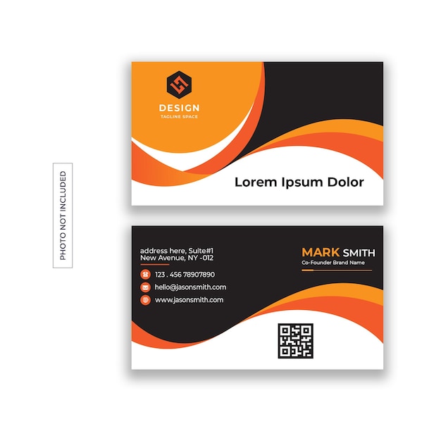 Modern professional business card design template