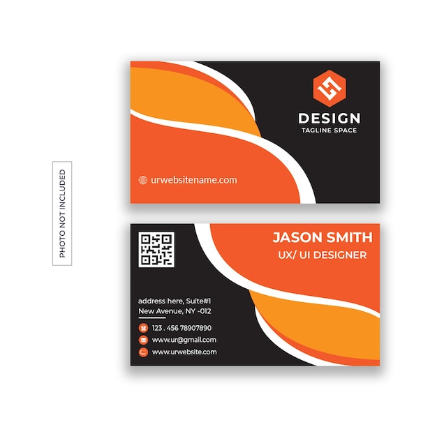 Modern professional business card design template