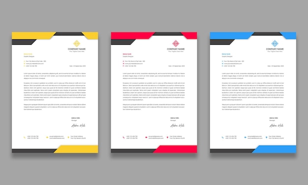 PSD modern and professional business letterhead template