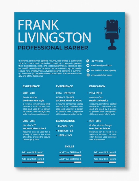 PSD modern professional resume psd template professional