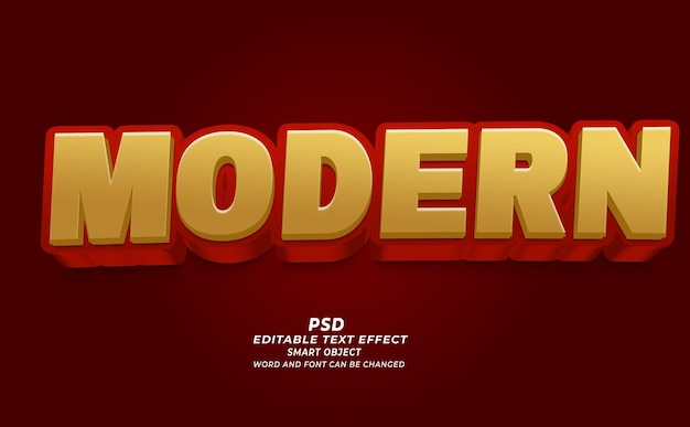 modern psd 3d editable text effect