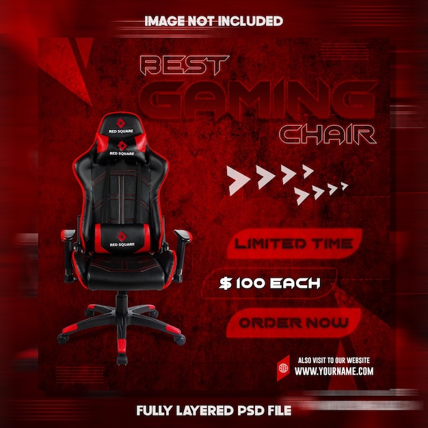 PSD modern psd gaming chair poster design