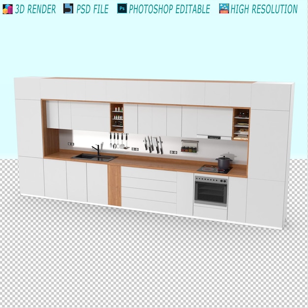 modern psd kitchen design template