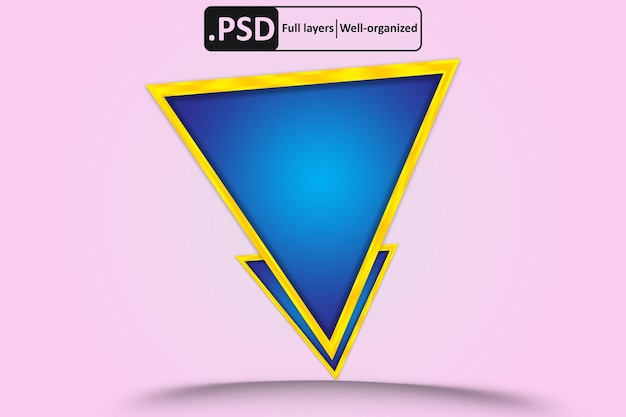 PSD modern quick trik sape label with the lightning symbol colorful geometric banner