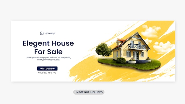 PSD Дизайн обложки facebook для продажи современной недвижимости