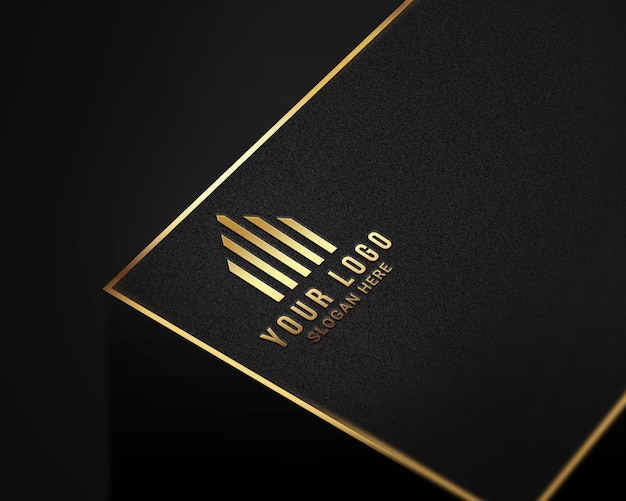 PSD modern realistic  luxury logo mockup