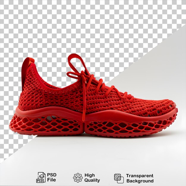 A modern red shoe on transparent background include png file