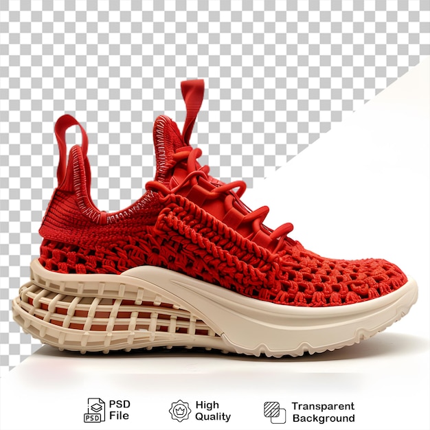 PSD a modern red shoe on transparent background include png file