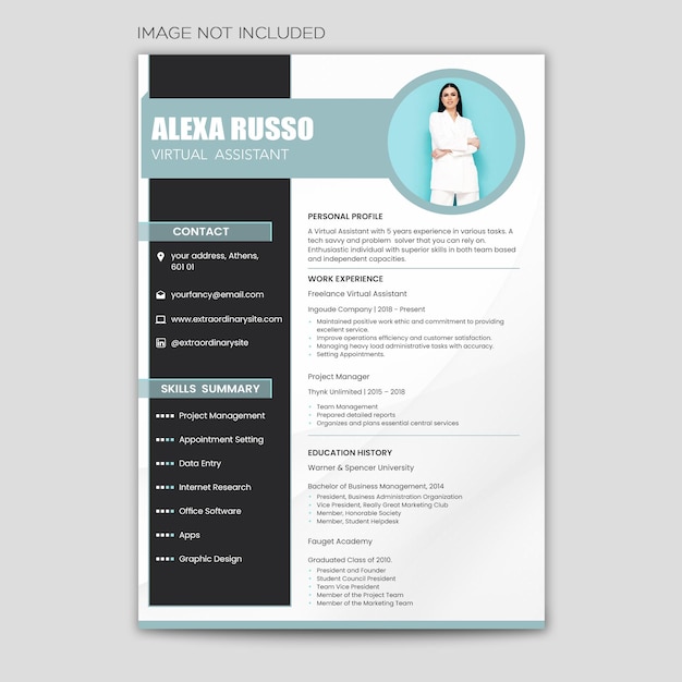 modern resume modern cv modern vitae picture spot included