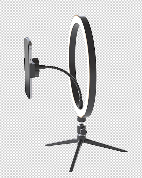 modern ring light with tripod and flexible smartphone holder