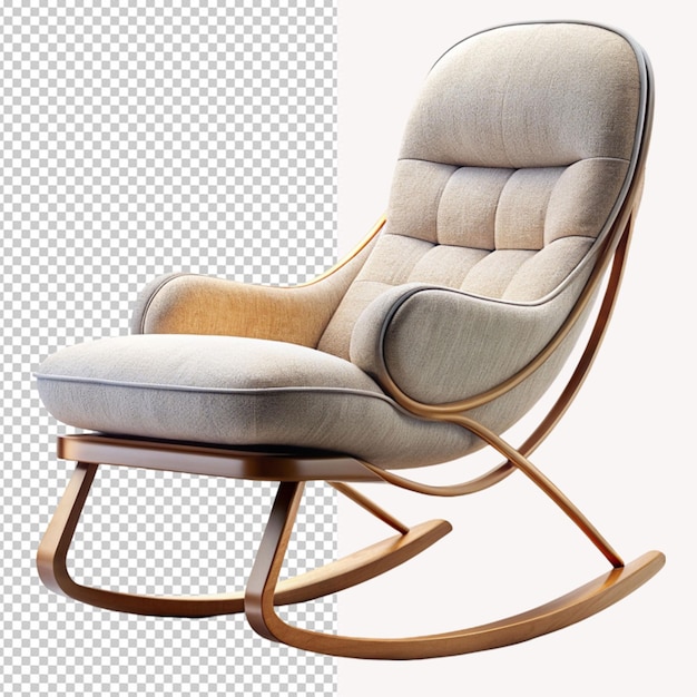 PSD modern rocking chair on transparent background