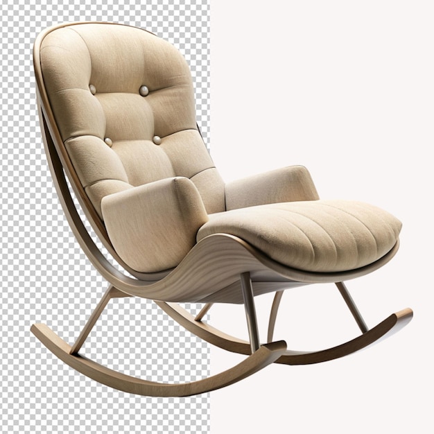 PSD modern rocking chair on transparent background