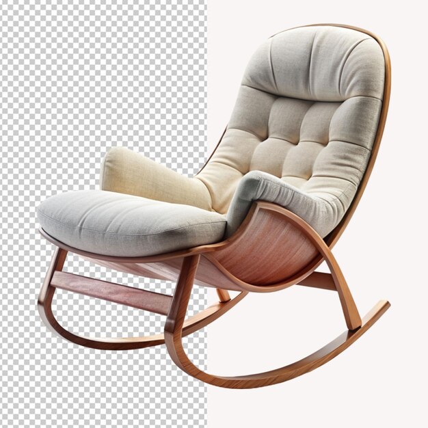 PSD modern rocking chair on transparent background