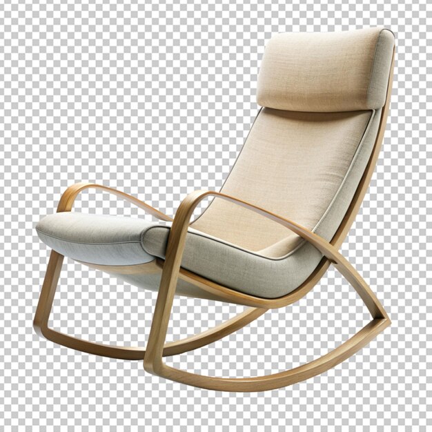 PSD modern rocking chair on transparent background