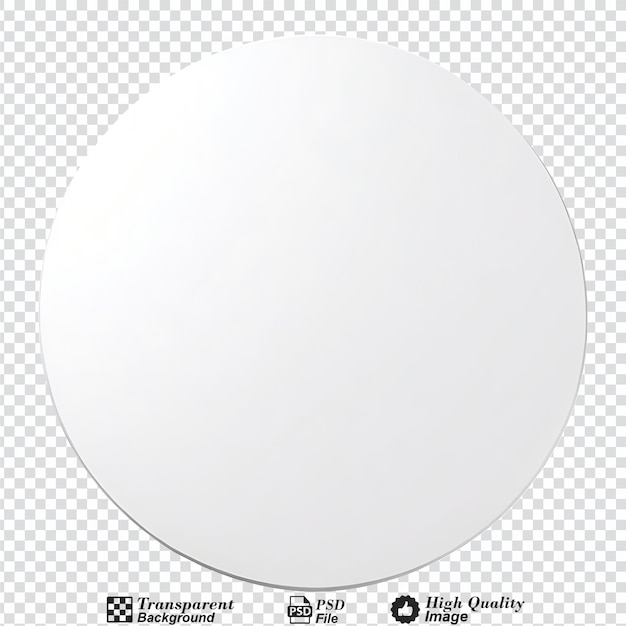 PSD modern round table isolated on transparent background