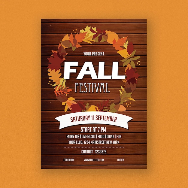 Modern Rustic Fall Festival Event Flyer