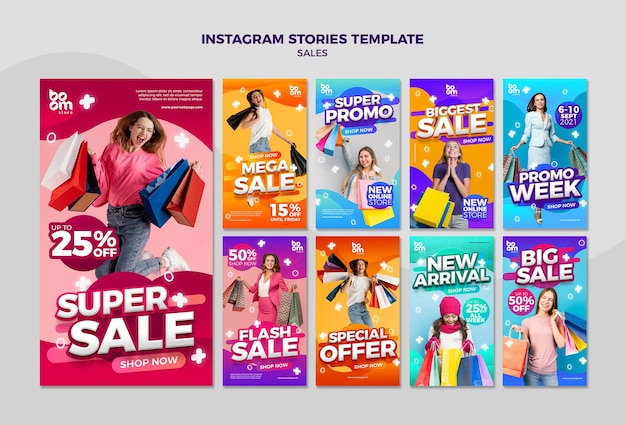 PSD modern sales social media stories