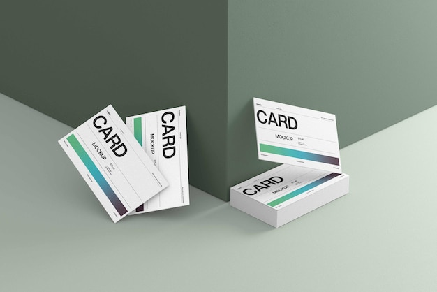 PSD modern scene card mockup full editable