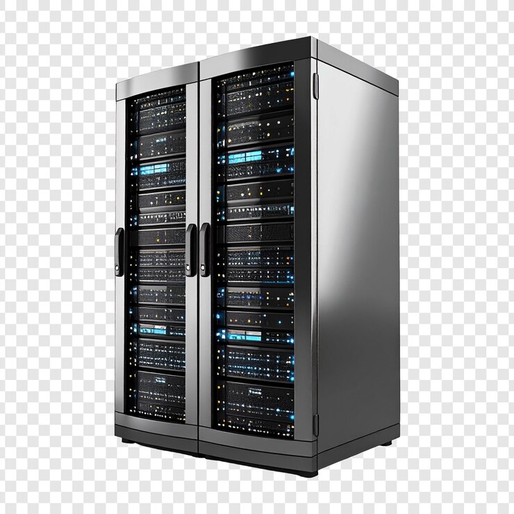 PSD modern server cabinet in data center