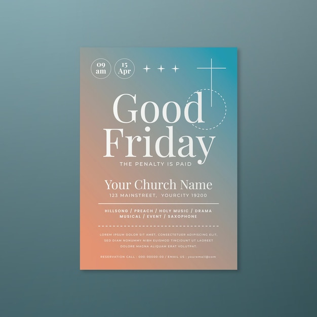 Modern Simple Good Friday Flyer