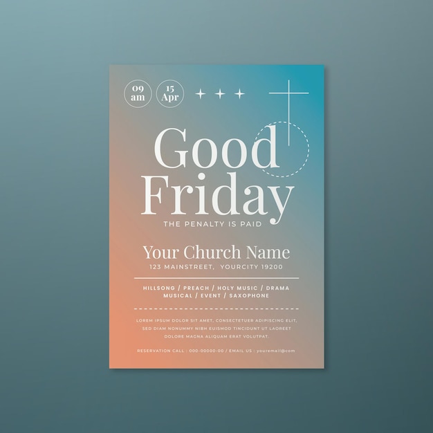 Modern simple good friday flyer