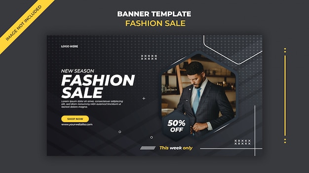 Modern simple web banner template