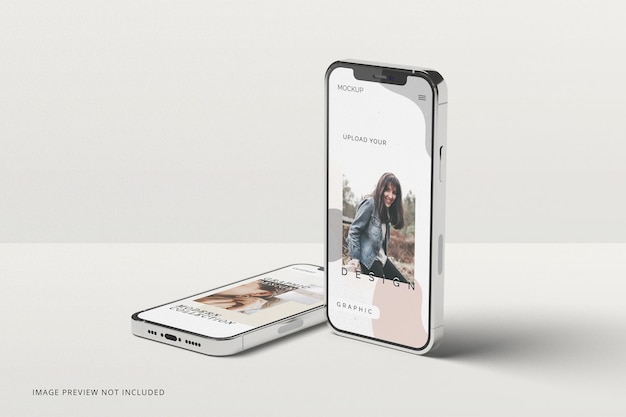 Modern smart phones mockup