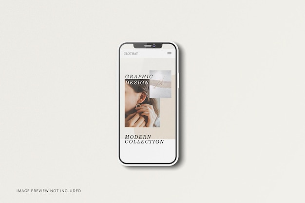 現代のスマートフォンのモックアップ