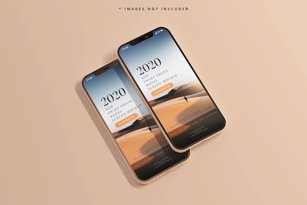 Mockup di telefoni intelligenti moderni