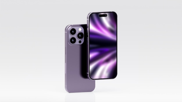 modern smartphone angled mockup for web or app presentation 3d render
