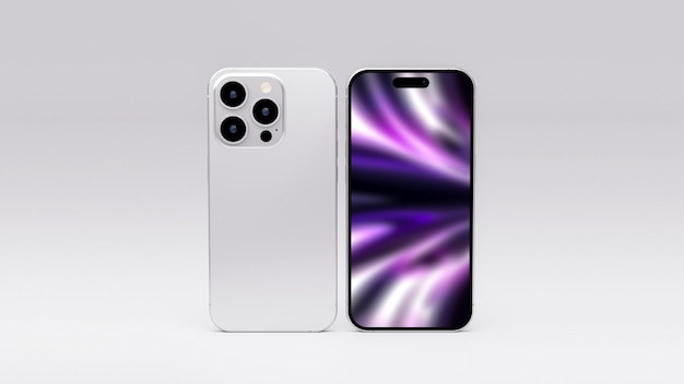modern smartphone front mockup for web or app presentation 3d render
