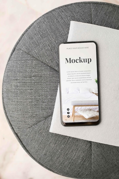 Modern smartphone mock-up arrangement