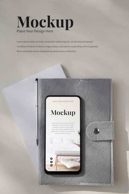 PSD modern smartphone mock-up arrangement