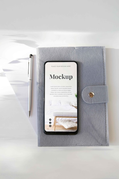 PSD modern smartphone mock-up arrangement