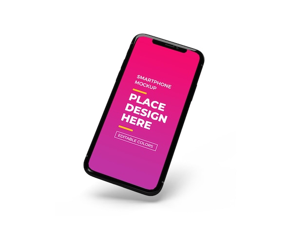 Modern smartphone mockup design isolated