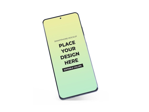 Modern smartphone mockup template isolated